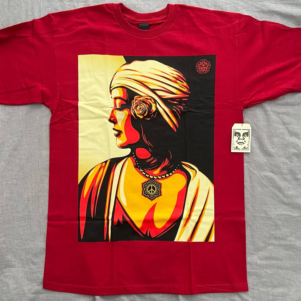 NWT Obey Harmony Red Graphic T-shirt Adult Medium VTG Retro 2009